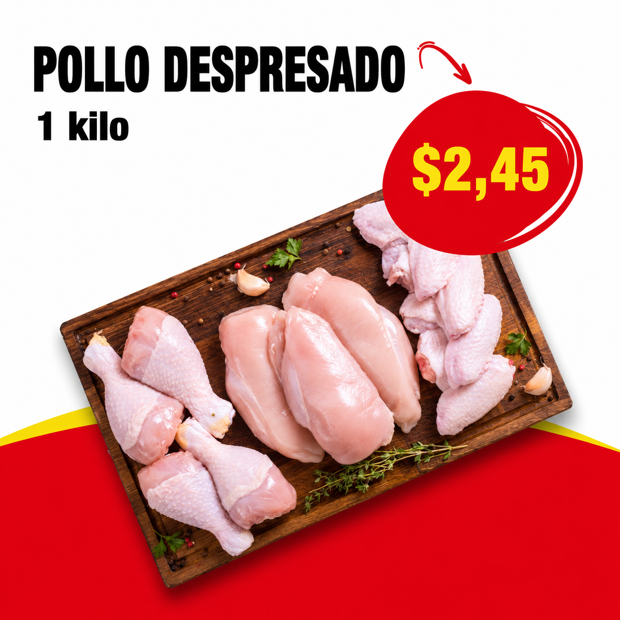 Pollo en Presas - 1KG